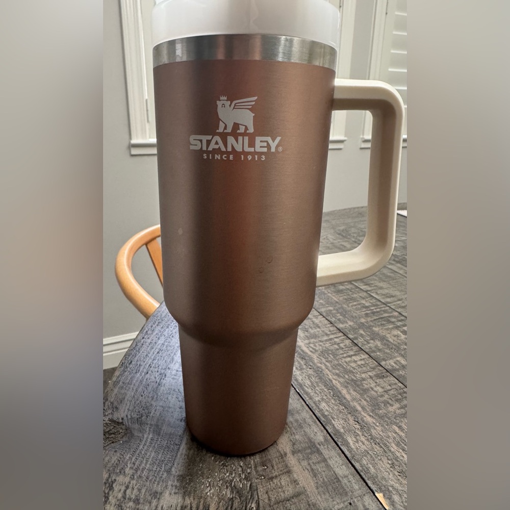Stanley Bronze Travel Tumbler with Cream Handle